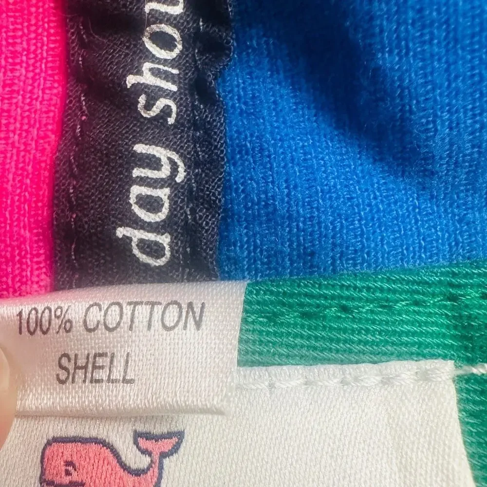 Vineyard Vines Youth Colorblock Corduroy Whale Logo Hat Strapback Cap OSFA